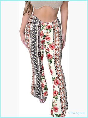 Flare Leggings Yoga Pants High Waisted Wide Leg Bell Bottom Boho Palazzo